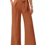 GRACE KARIN Pantaloni Palazzo Larghe e Casual da Donna a Vita Alta Plissettati per Lounge Pantaloni Estivi per Vacanze Outwear