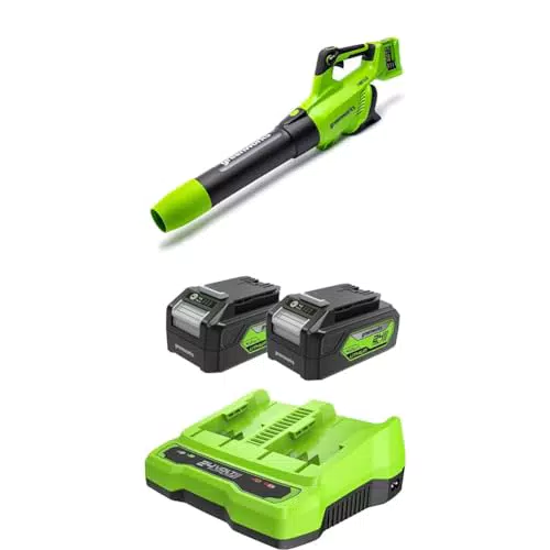 Greenworks 48V Soffiatore Foglie Assiale a Batteria con Motore Brushless