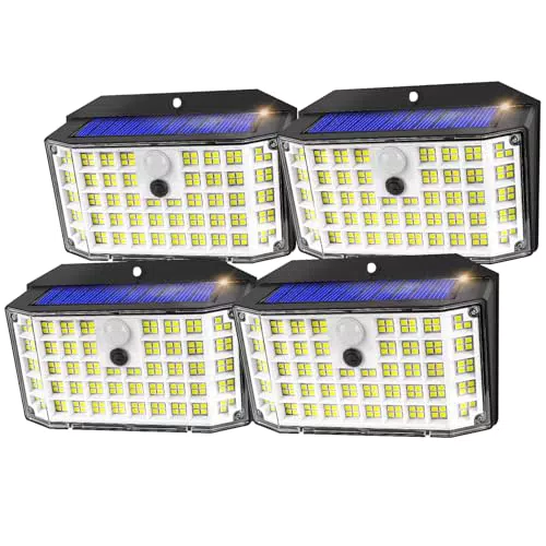 Haokiang Luce Solare LED Esterno 2000LM IP65 con Sensore di Movimento