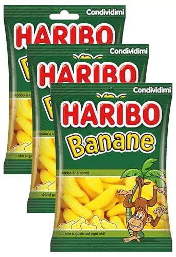 Haribo Banane - Caramelle Gommose al Gusto Frutta per Feste e Momenti di Relax