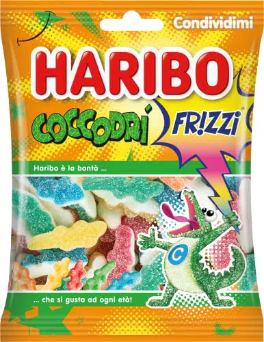 Haribo Coccodrilli Frizzanti - Caramelle Gommose al Gusto di Frutta