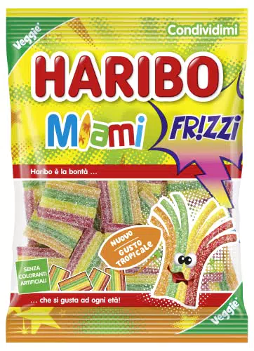 Haribo Miami Frizzi, Caramelle Gommose Veggie Frizzanti