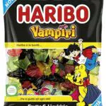 Haribo Vampiri - Caramelle Gommose a Forma di Pipistrello, Gusto Frutta e Liquirizia