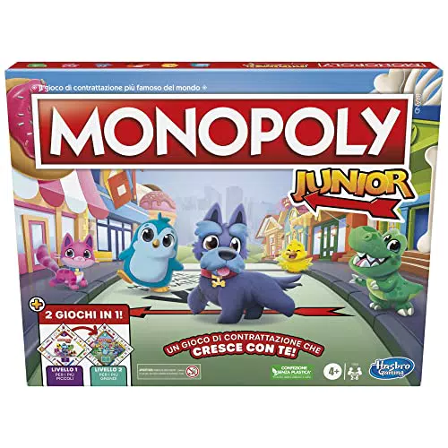 Hasbro Gaming Monopoly Junior - Gioco da Tavolo per Bambini dai 4 Anni
