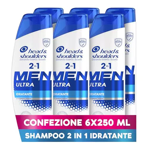 Head & Shoulders Men Ultra Idratante 2 in 1 Shampoo e Balsamo Antiforfora