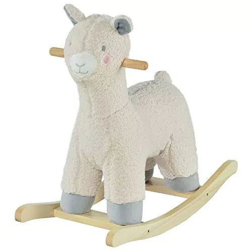 HOMCOM Cavallo a Dondolo Alpaca per Bambini 36-72 Mesi Gioco Cavalcabile