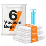 HoMii sacchetti sottovuoto per vestiti riutilizzabili con pompa manuale portable