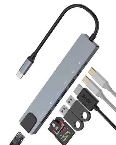 Apple Hub USB-C 8 in 1 Adattatore Multiporta per MacBook e iPad