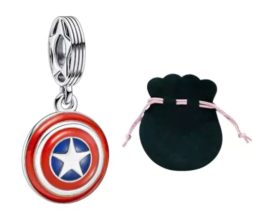 JABEDE Charm in argento 925 ispirato ai supereroi compatibile con braccialetti famosi