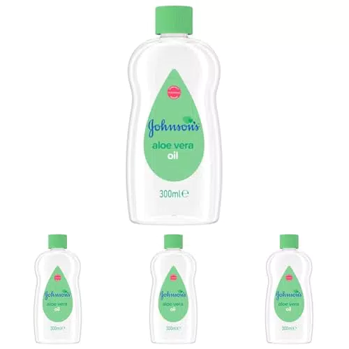 Johnson's Baby Olio Aloe Vera - Olio corpo idratante per pelli delicate