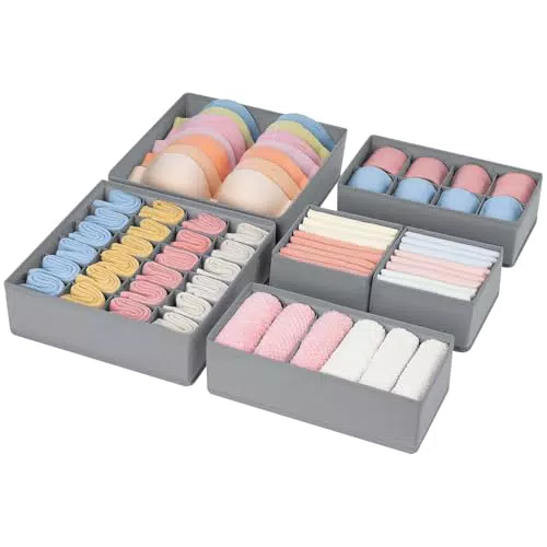 Joyoldelf organizer per cassetti per biancheria intima, calzini e reggiseni