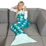 Kanguru Coperta coda da sirena in pile, plaid per bambini e regalo ideale