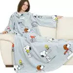 Kanguru Coperta con Maniche, Plaid soffice in Pile con Tasca Centrale - Regalo Perfetto