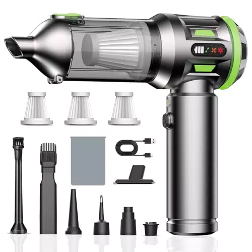 Kedifoai Aspirabriciole Senza Fili 25000Pa Portatile con Display LED per Auto