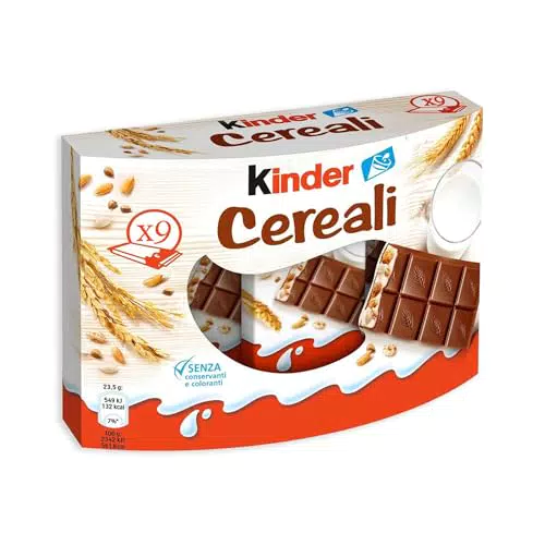 Kinder Cereali Snack Dolce al Latte e Cereali Soffiati e Tostati