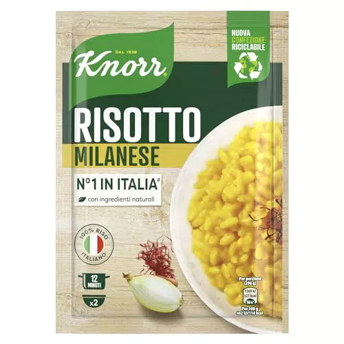 Knorr Risotto alla Milanese Pronto con Ingredienti Naturali, 100% Riso Italiano