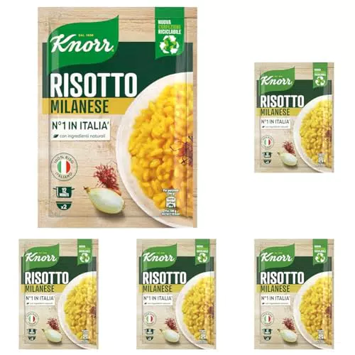 Knorr Risotto alla Milanese - Pronto con Ingredienti Naturali, 100% Riso Italiano