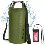KYG Borsa Impermeabile per Spiaggia e Attività Outdoor - Zaino 20L con Custodia Cellulare