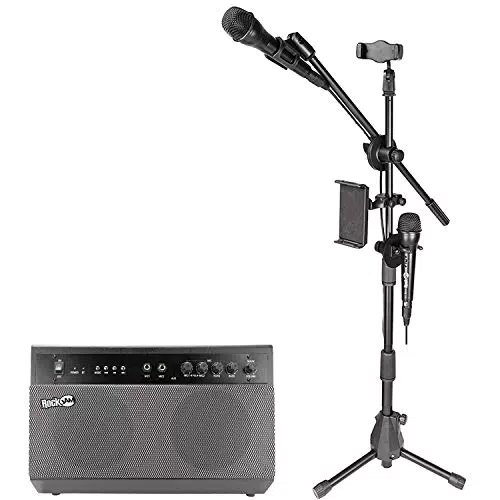 RockJam Superkit Karaoke con Bluetooth e Sistema PA - Altoparlante 50 Watt