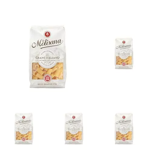 La Molisana Mezzi Rigatoni n. 32 - Pasta Italiana Trafilata al Bronzo