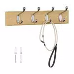LaFleurs Appendiabiti da Parete in Legno con Ganci Doppi per Ingresso e Bagno