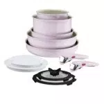 Lagostina Ingenio Pastel, Set di Padelle Antiaderenti con Manico Rimovibile