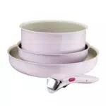 Lagostina Ingenio Pastel Set di Padelle Antiaderenti con Manico Rimovibile