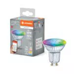 Ledvance Lampada Smart+ Matter GU10, 4,9W, Luce Bianca e Colorata, Compatibile con Google e Alexa