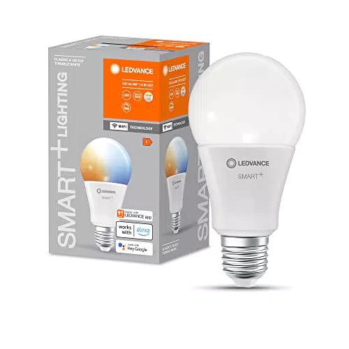 LEDVANCE Lampada LED SMART+ WIFI E27 Dimmerabile, Luce Bianca Regolabile