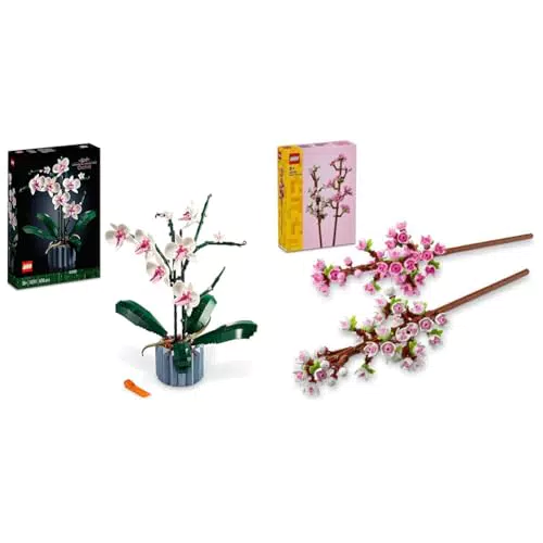 LEGO Orchidea e Fiori di Ciliegio | Set Collezione Botanica per Adulti e Bambini