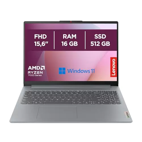 Lenovo IdeaPad Slim 3 Notebook 15,6" FHD, AMD Ryzen 5, 16GB RAM, 512GB SSD