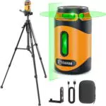 CIGMAN Livella Laser Autolivellante con Treppiede e Campo di Lavoro 30M, Mod. CM505