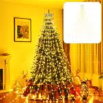 Luci Natale LED Cascata per Interno ed Esterno IP44, 8 Modalità Impermeabili