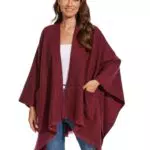 Cardigan Donna Mantella Aperta con Tasche Morbido per Primavera e Inverno