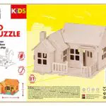 Marabu Puzzle in Legno 3D Casa sulla Spiaggia - Modello 0317000000013