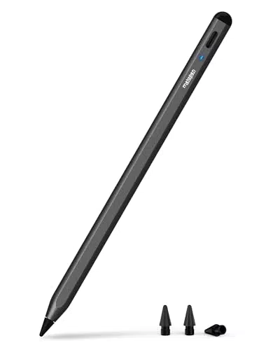 Metapen Penna A8 Compatibile con iPad 2018-2025, Ricarica Rapida e Sensibile all'Inclinazione