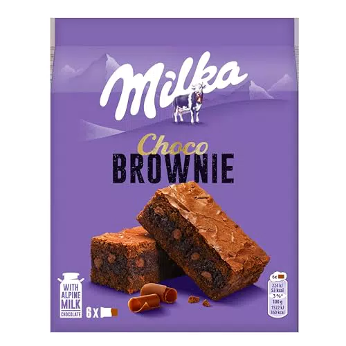 Milka Choco Brownie Tortina soffice con pepite e cuore di cioccolato al latte