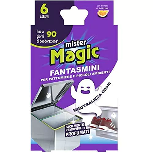 Mister Magic Adesivi Zero Odori per Pattumiere e Piccoli Ambienti con Agrumi