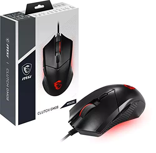MSI Clutch GM08 - Mouse Gaming USB con Sensore Ottico PAW 3519 e Pesi Modificabili