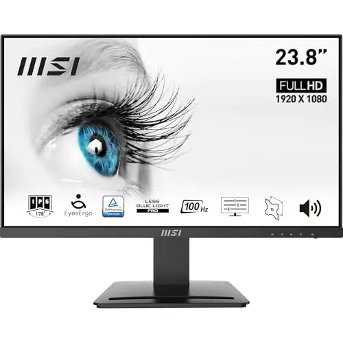 MSI PRO MP243X Monitor 24" FHD IPS 100Hz con FreeSync e Altoparlanti Integrati