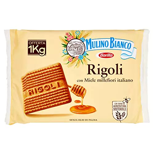 Mulino Bianco Frollini Rigoli con Miele Millefiori Italiano, Senza Olio di Palma