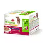 Natural Trainer Cibo Umido per Gatti Adulti Pollo e Salmone