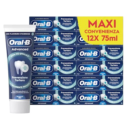 Oral-B Dentifricio Advanced Prevenzione Tartaro con Microgranuli Attivi