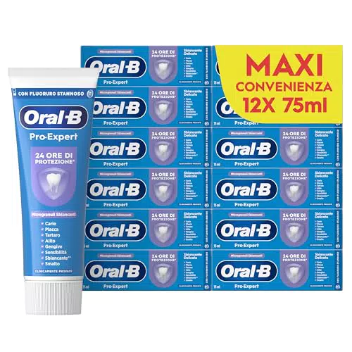 Oral-B Dentifricio Pro-Expert Sbiancante Delicato Sapore Menta 75 ml