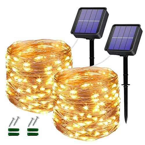 Oreunik Catena Luminosa Solare da Esterno 240 LED per Decorazioni Giardino