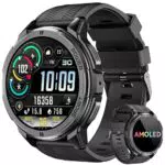 OUKITEL Smartwatch Uomo Militare con Chiamate, AMOLED, Cardio e Fitness Tracker