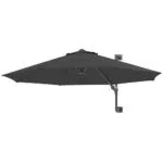 Outsunny Ombrellone da Giardino a Parete Girevole 3x3m con Manovella
