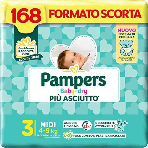 Pampers Baby Dry Pannolini - Comfort e Protezione per il Tuo Bambino