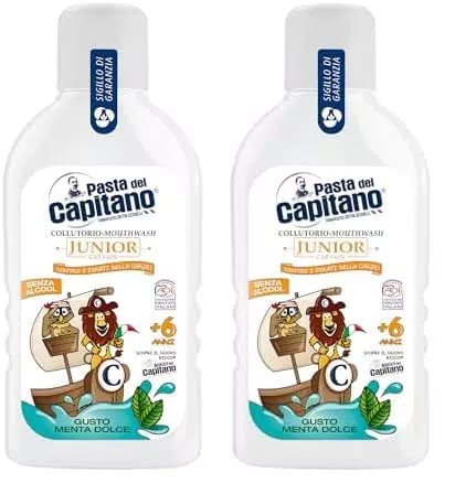 Pasta del Capitano Collutorio Junior Menta Dolce senza Alcool per Bambini
