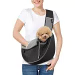 Pawaboo Trasportino per Cani con Tasca Tattile e Tracolla Regolabile